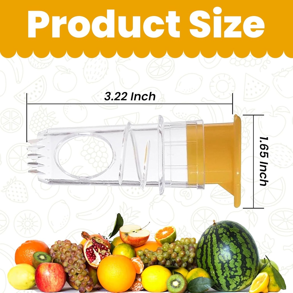 Lemon Squeezer 2 PCS Screw Top Manual Lime Juice Extractor Clear with Lid Built-In Filter, Portable Compact Plastic Orange Citrus Press Juicer For Cocktails Handheld Screw in Lemon Twist Squeezer