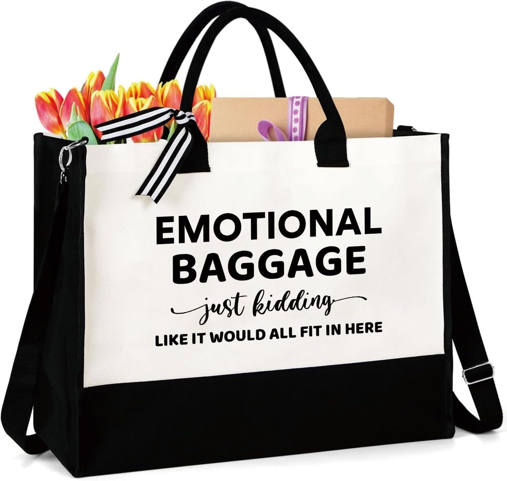 Emotional Baggage Tote Bag Funny Grocery Crossbody Bag