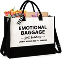 Emotional Baggage Tote Bag Funny Grocery Crossbody Bag