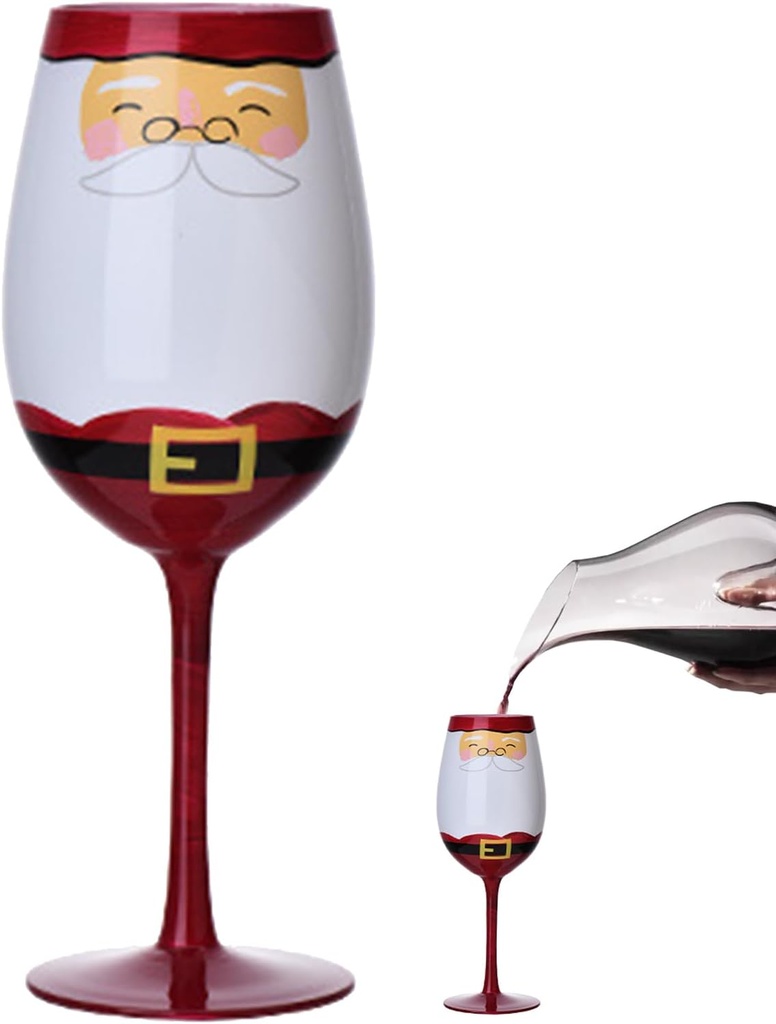 Christmas Wine Glasses Long Stem Type - Water Glasses,Holiday Drinkware for Party Home Family Gathering New Year Celebration Christmas Dinner