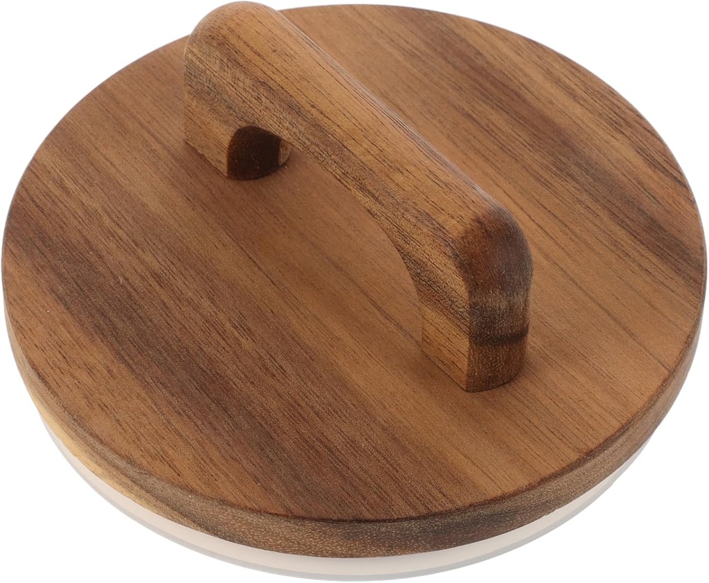 VOSAREA Storage Jar Wooden Lid Wide Mouth Canning Cover Lid for Replacement Canning Jar Multipurpose Covers Multipurpose Lids Light Brown Acacia