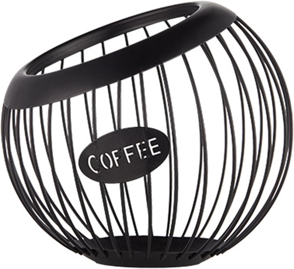 Coffee Pod Holder, K Cup Holder for Counter, K Cup Organizer, Coffee Pod Organizer, Coffee Pods Holder, Metal Coffee Pods Storage (Black)