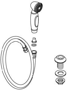 KOHLER 1011130-VF Sidespray Assembly, Polished Brass