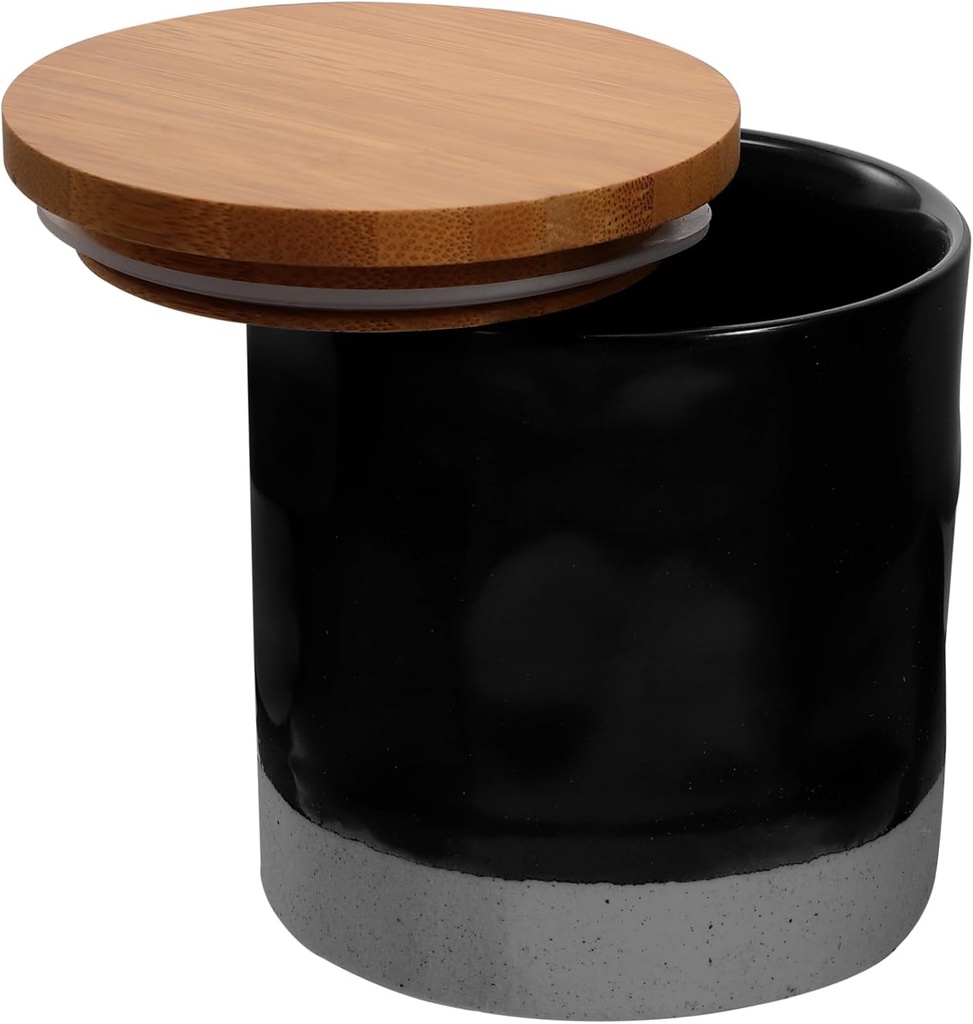 IMIKEYA Nordic Style Sealed Storage Container for Grains Snacks and Coffee Ceramic Jar Airtight Lid Space-saving Food Holder for Kitchen Organization