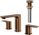Karran Venda KBF514 2-Handle Three Hole Widespread Bathroom Faucet with Matching Pop-up Drain in Brushed Copper