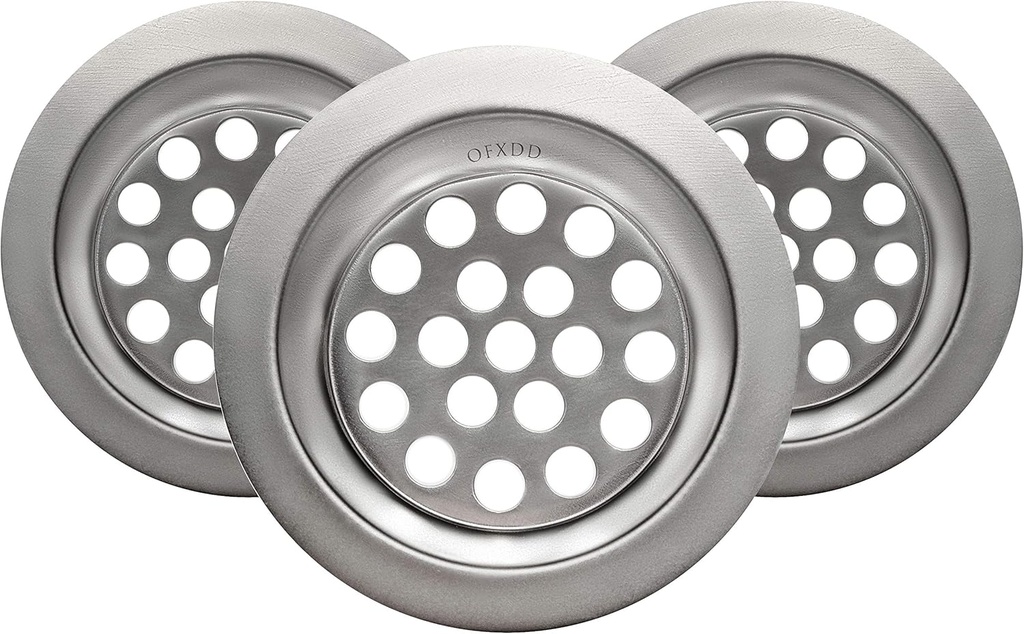 Hair Catcher Metal 2.5", Sink Strainer Bathtub Drain Protector, Bath Catcher, Drain Plug Cover, Sink Strainer Kitchen (Pack of 3)