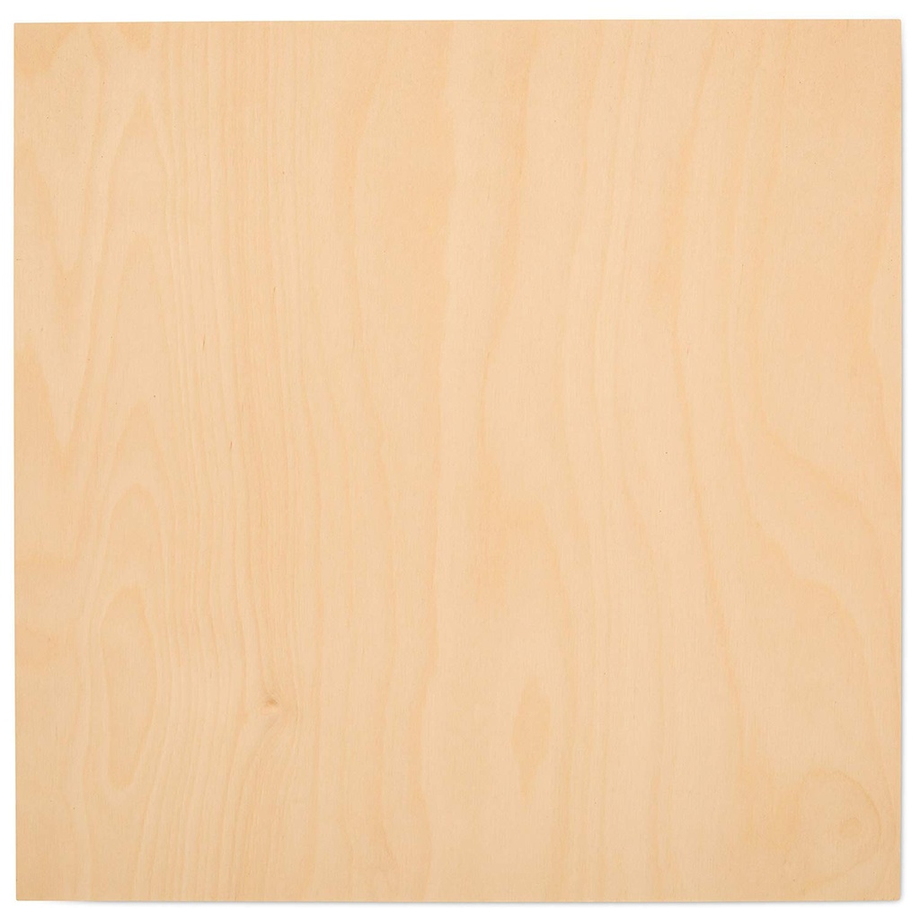 6 mm Baltic Birch Plywood 1/4 x 12 x 12 Inch, Box of 25 B/BB Grade Craft Wood, Stronger Than Basswood Sheets, for Laser, CNC Cutting and Wood Burning, by Woodpeckers
