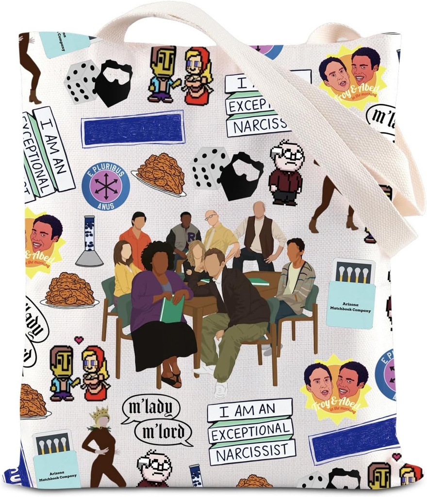 ENSIANTH TV Show Inspired Gift I am a Exceptional Narcissist Tote Bag Community Merch T&A in the Morning Inspired Gift (T&A Morning bag)