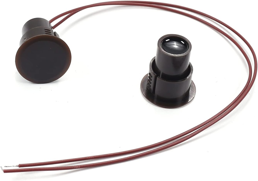 Bettomshin 5Pcs N.C. Recessed Wired Security Window Door Contact Sensor Alarm Magnetic Reed Switch Brown RC-36