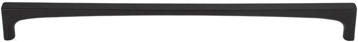 Top_Knobs Riverside Pull Color Flat Black 8 13/16" Length Grace Coll Contemporary Transitional Bar Handle Decorative Kitchen Bath Cabinet Door Hardware Dresser Bathroom Metal Handle Interior Home