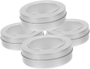 BESTOYARD 4pcs Round Canister Lids for Empty Tin Candy Storage Airtight Spice Tins Window Lid for Christmas Cookie Jar