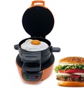 AIZYR Electric Burger Maker Machine Sandwich Maker, Mini Maker Round Griddle Breakfast Machine for Hamburger, Muffins, Croissants, Waffles,Brown
