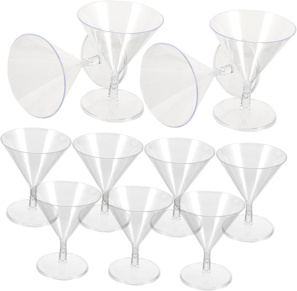 OUNONA 25 Pcs Glitter Plastic Cocktail Cups Disposable Party Goblets for Festivals Home Use and Children’s Beverages Unbreakable Drink Holders