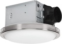 Homewerks 7105-07 Bathroom Fan with LED Light Ceiling Mount Exhaust Ventilation Silent 2.5 Sones 100 CFM, Decorative Brushed Nickel Trim