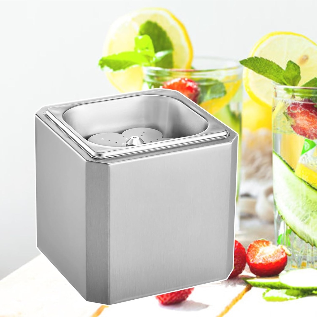 Pressing Glass Chiller CO2 Glass Froster, Stainless Steel Housing, Press to Start Chill The Glasses Instantly, Perfect for Bar, Restaurant and Home Kitchen,110V