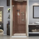 DreamLine Elegance 34-36 in. W x 72 in. H Frameless Pivot Shower Door in Brushed Nickel, SHDR-4134720-04