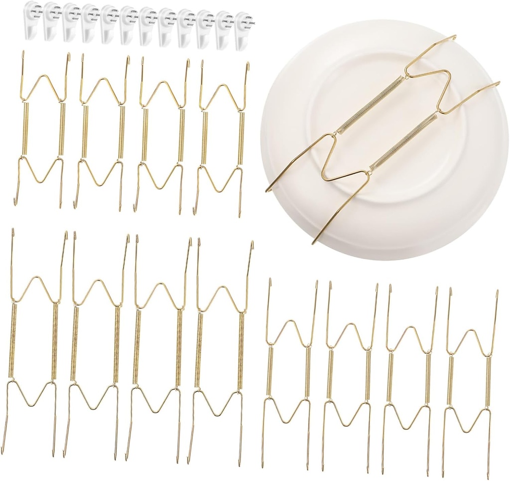 Alipis 12pcs Invisible Plate Hangers for Wall Display Decorative Plate Wall Holders with for Art and Decor Easy to Install and Discreet Design