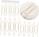 Alipis 12pcs Invisible Plate Hangers for Wall Display Decorative Plate Wall Holders with for Art and Decor Easy to Install and Discreet Design