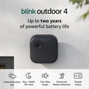 Like-New Blink Outdoor 4 with Sync Module 2 – Wireless smart security camera, two-year battery, 1080p HD day and infrared night live view, two-way talk – 2 camera system
