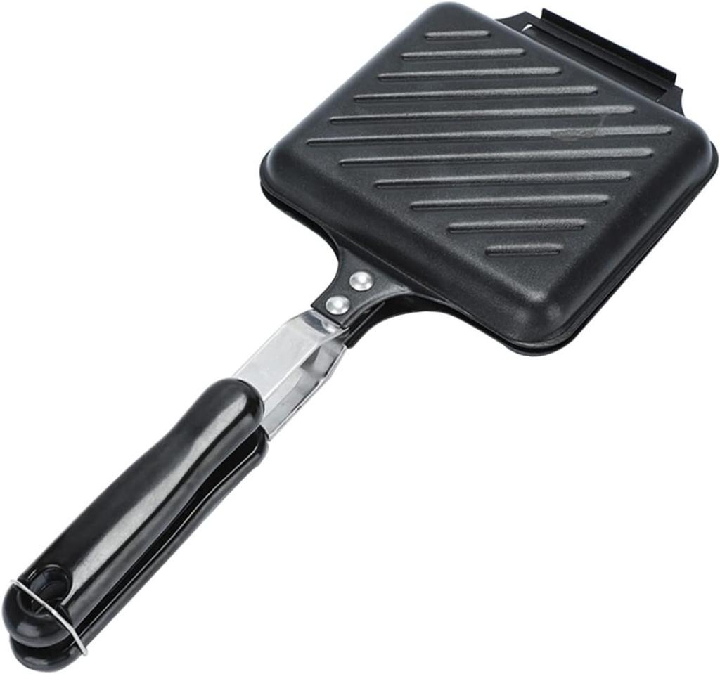 HEALLILY Non Stick Double Sided Breakfast Machine Pan Even Heating Sandwich Bread Baking Plate Smooth Surface Kitchen Essential for and Cleaning