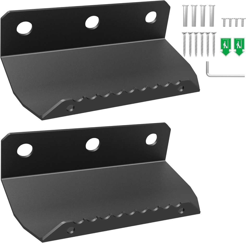 2 Pack Black Door Opener, Touchless Hands Free Door Opener 4.13 * 3.18" Stainless Steel No Touch Doors Opener Kit