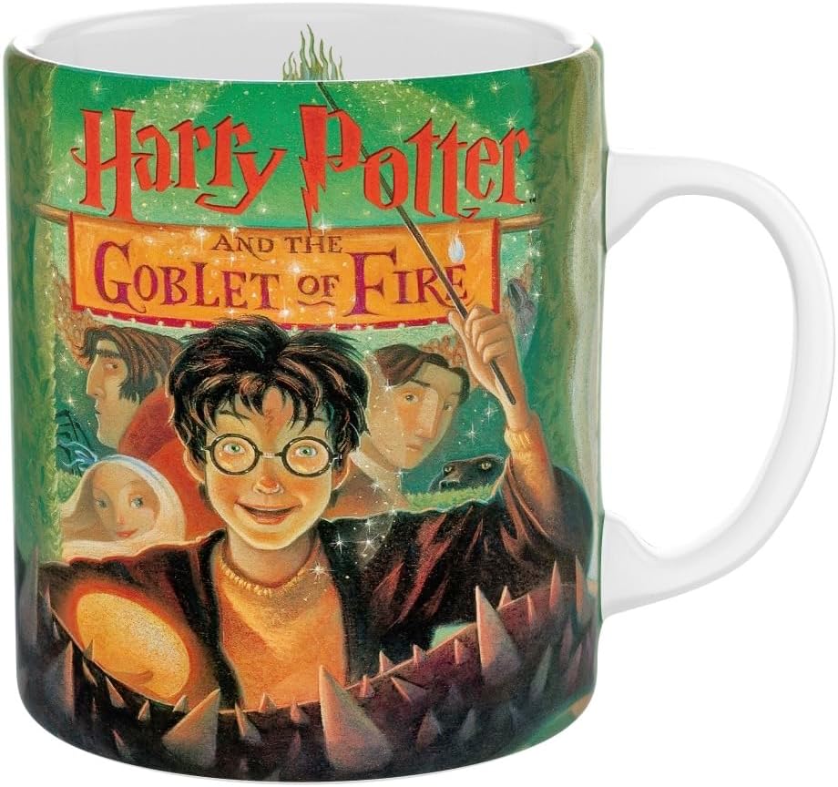 New York Puzzle Company Harry Potter Goblet of Fire 15oz Porcelain Multi-color, Microwave & Dishwasher Safe 4.25''x5'' Cylindrical Mug