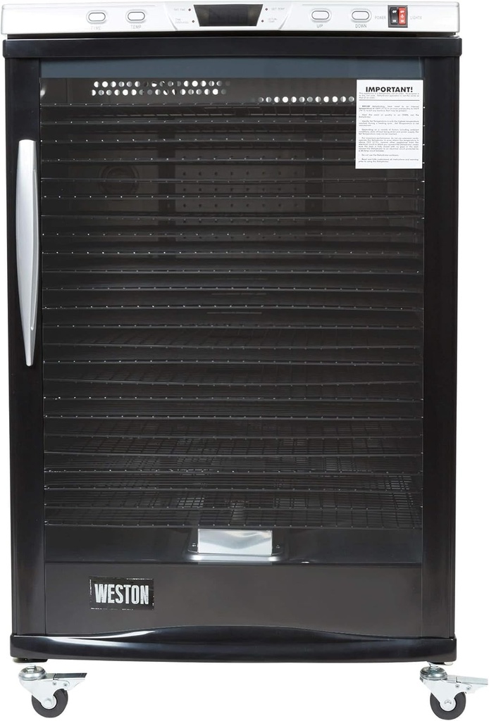 TableTop King 28-0501-W Steel Alloy 24-Rack Food Dehydrator with Glass Door - 1600W