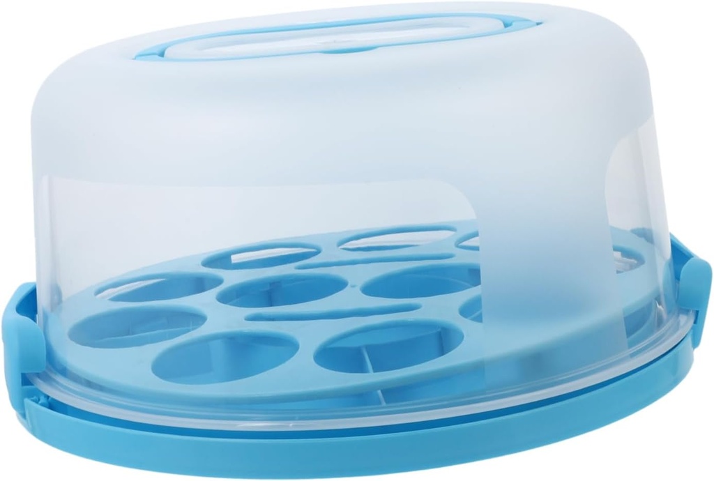 Cabilock 1pc Portable Cake Carrier Transparent Cover Thicken Cake Container for Reusable Base for Desserts and Homemade Treats