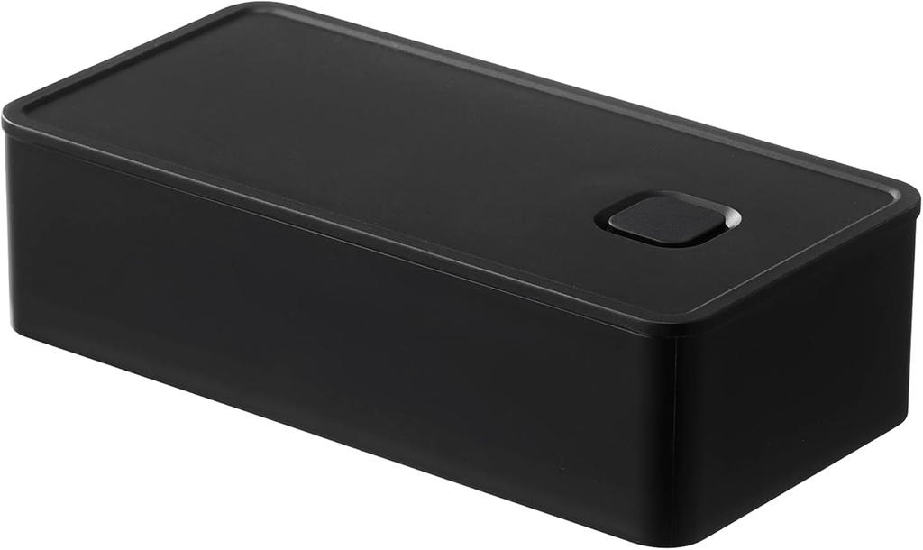 Yamazaki Home Tower Vacuum-Sealing Bento Box, Microwave-Safe Leak Proof Wide Lunch Box Or Food Storage Container For Fridge Or Freezer - Rectangle - Polypropylene - 500Ml