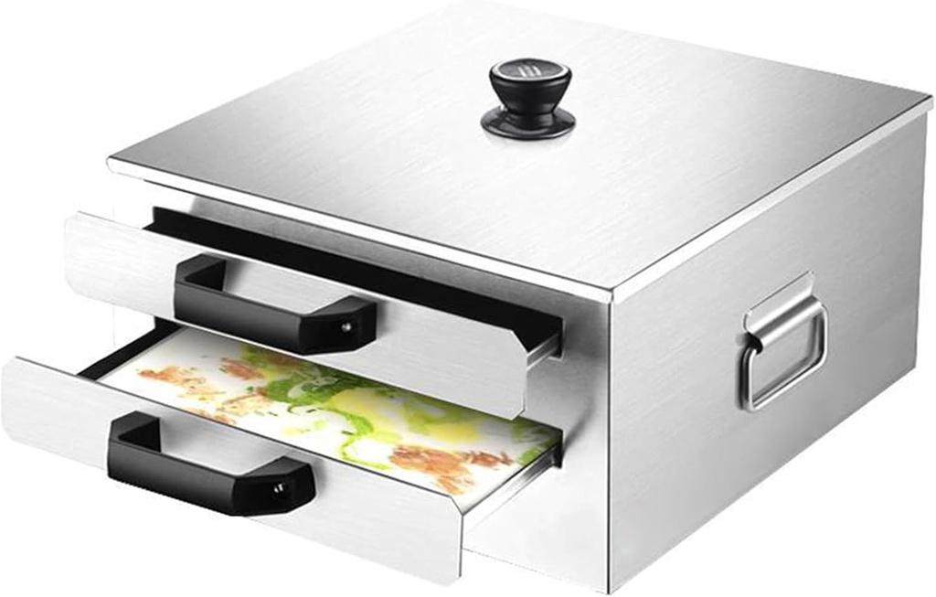 2 Teir Rice Noodle Roll Steamer 304 Stainless Steel Chinese Food Steamer Steamed Vermicelli Roll Steamer Cookware with Extra Tray for Home Kitchen Restaurant