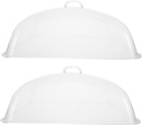 2pcs Eco-friendly Cake Saver Cover Bread Cover Pvc Food Protective Simple Design Lids for Kitchen Treats Boxes
