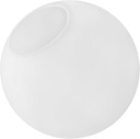 KoKo&Yukina 6 Inch Milk White Glass Globes Shade Frosted Replacement Glass Shades - 2.67" Fitter Opening - Lighting Fixture Replacement