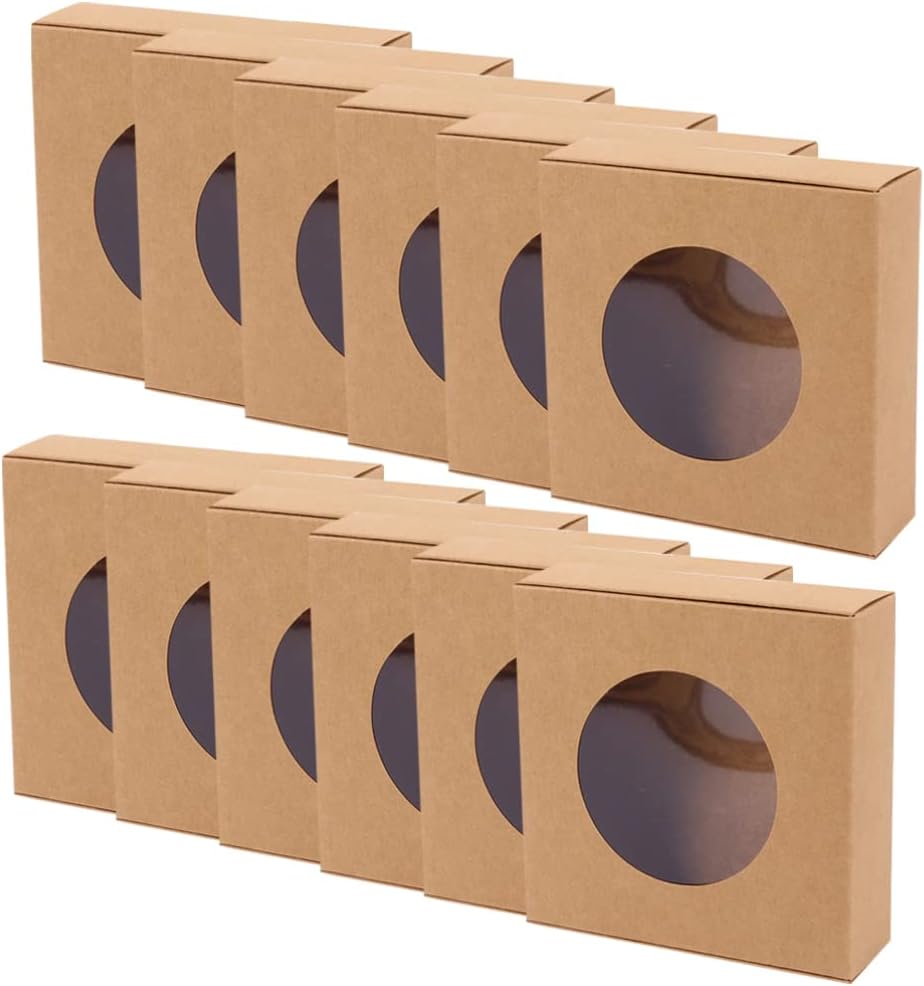 STOBOK Paper Packaging Box Set 15pcs Bakery Boxes Window Small Cake Cookie Party Cupcake