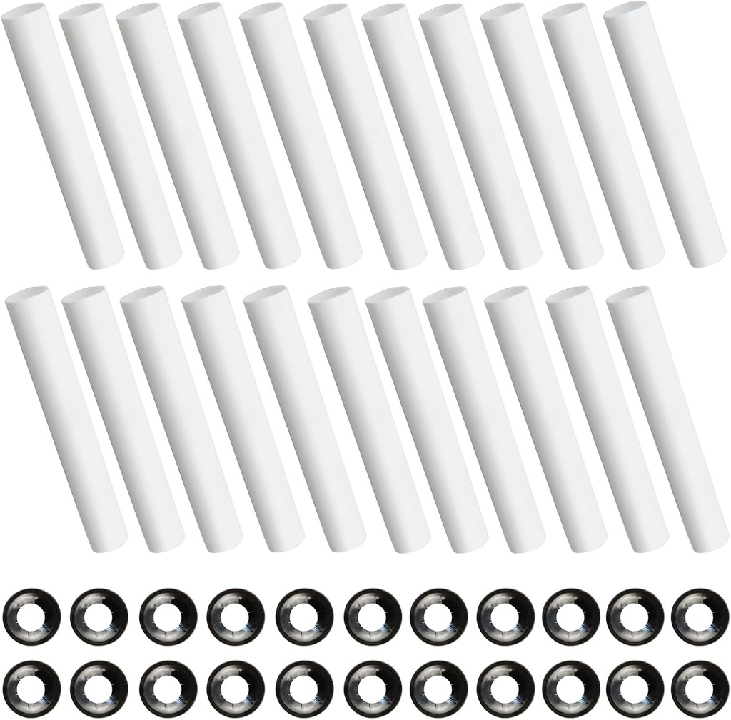 Garage Door Hinge Quiet Roller Sleeves 11mm ID 80mm Length Roller Shaft Nuts Bearing Gaskets for Cars RV Garage Doors（22 Sets