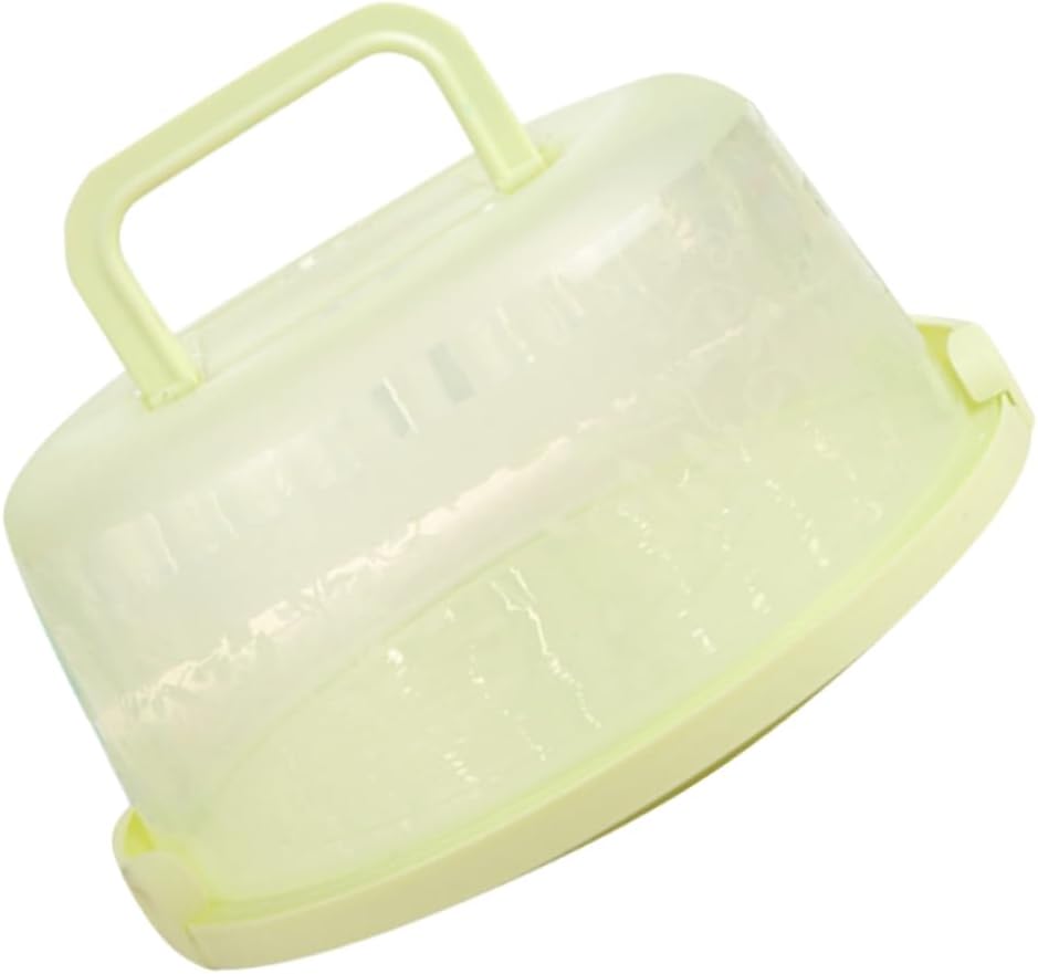 PRETYZOOM Crisper for Kitchen Home Food Fresh Keeping Box Portable Cake Box with Lid Handle for Fridge