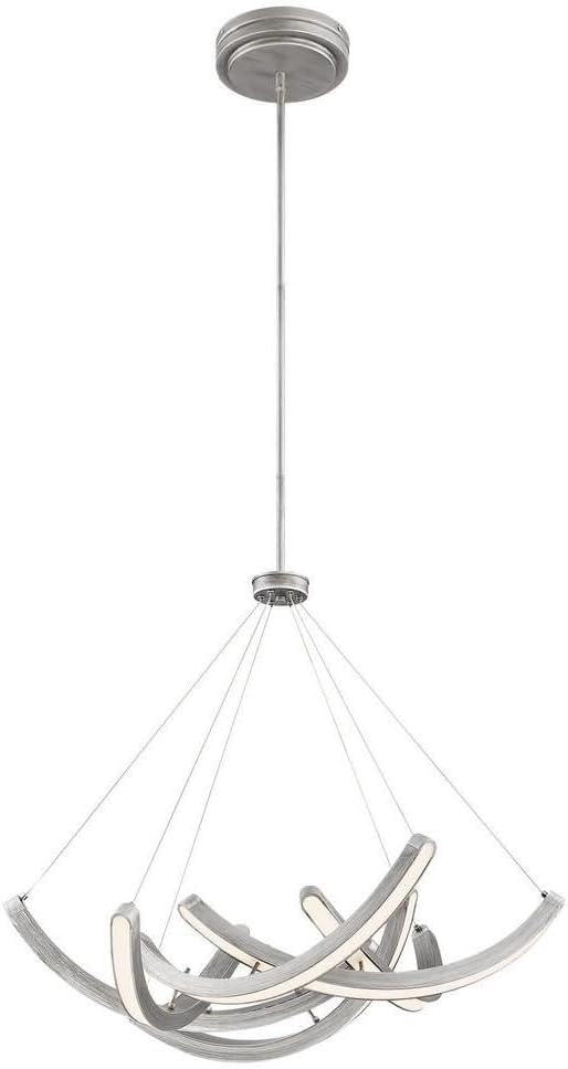 George Kovacs P1337-665-L Swing Time LED Pendant, Brushed Silver