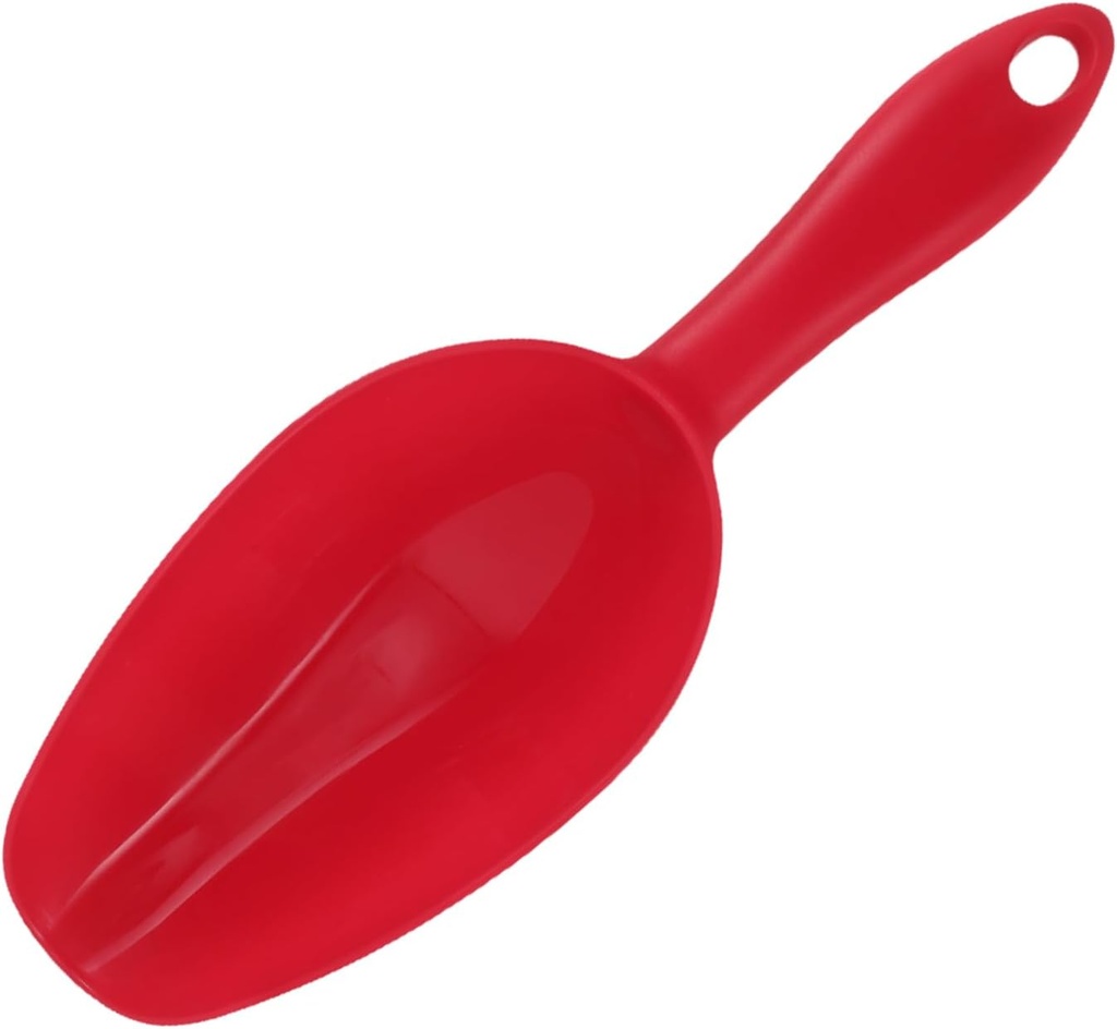 LIFKOME Plastic Utility Scoop for Ice and Flour Material Protective Design for Food Integrity Versatile Kitchen Tool for Parties and Events Red Color
