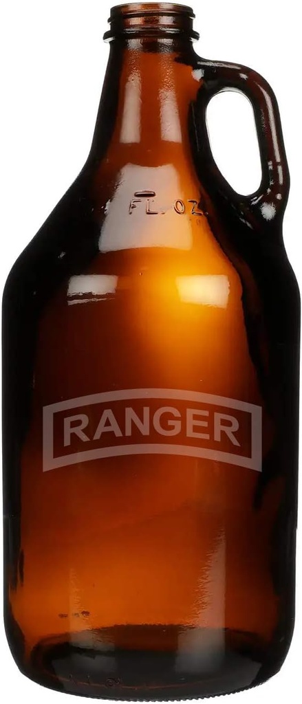 US Army - Ranger Tab Shoulder Sleeve Patch Etched Glass Beer Growler 64 oz