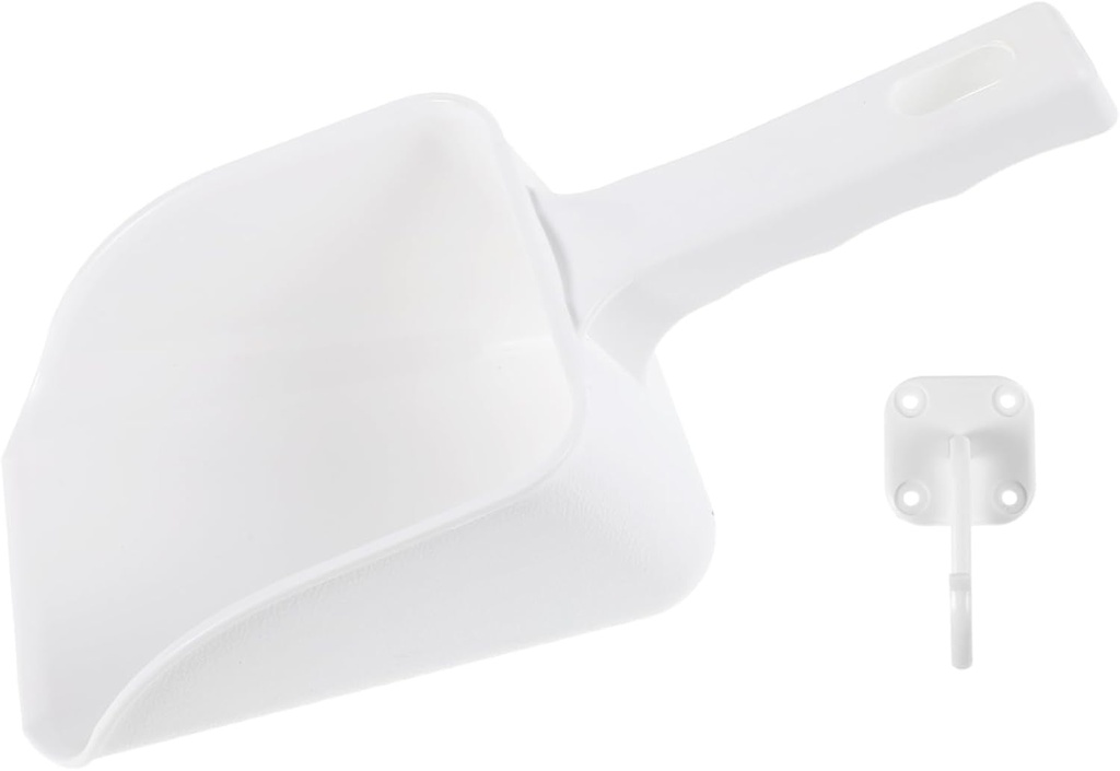 Plastic Ice Scoop with Hook Holder for Efficient Ice Retrieval Home Hotel and Restaurant Versatile Kitchen Scooper for Freezer Use