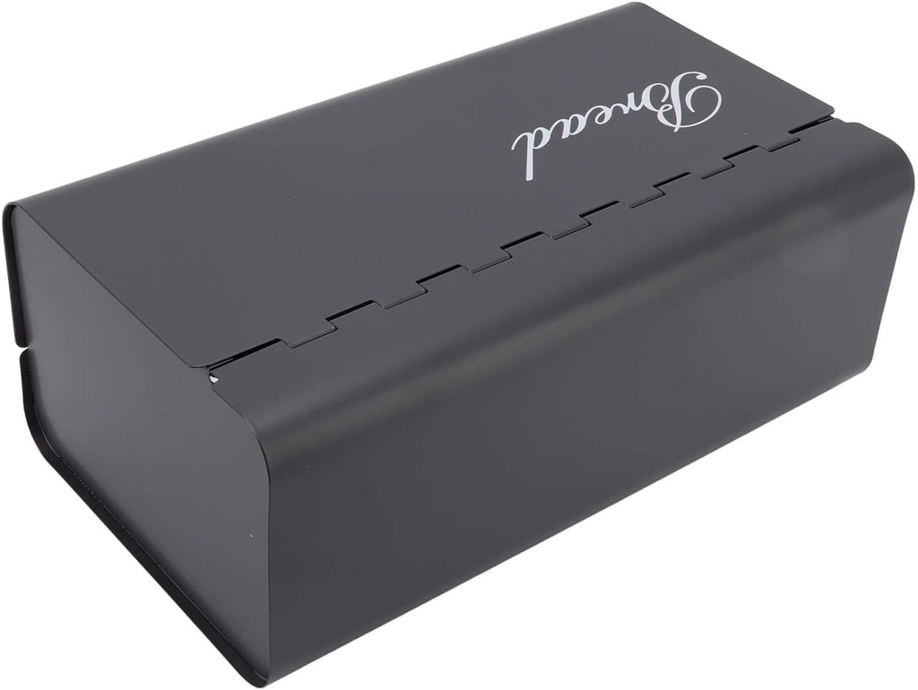 Bread Bin Bread Box Bread Storage Container with Clamshell Door Bread Storage Container Bin for Kitchen Bread Shop(Black Grey)