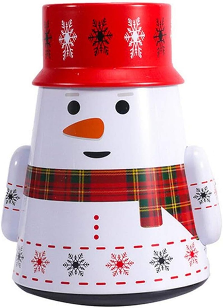 Cookie Jars Snowman Shape Christmas Cookie Tins with Lids Empty Cookie Tins Food Tin Storage Containers for Gift Giving Candy Cookie Treats Chocolate Coin