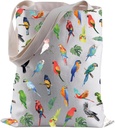 BLUPARK Parrot Tote Bag Parrot Lover Gift Parrot Gift Parrot Art Shoulder Bag Parrot Owner Shopping Bag Bird Lover Gift