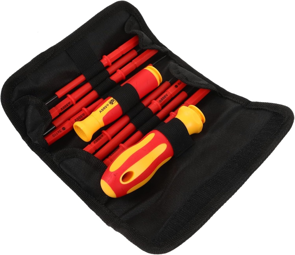 Veemoon Electrician Screw Kit Insulated Screwdriver Electrical Tools Slotted and Diy Home Repair