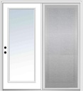National Door Company, Patio Door, Fiberglass Smooth, 72" x 80", Full Lite, Clear Glass Collection, Right-Hand Inswing