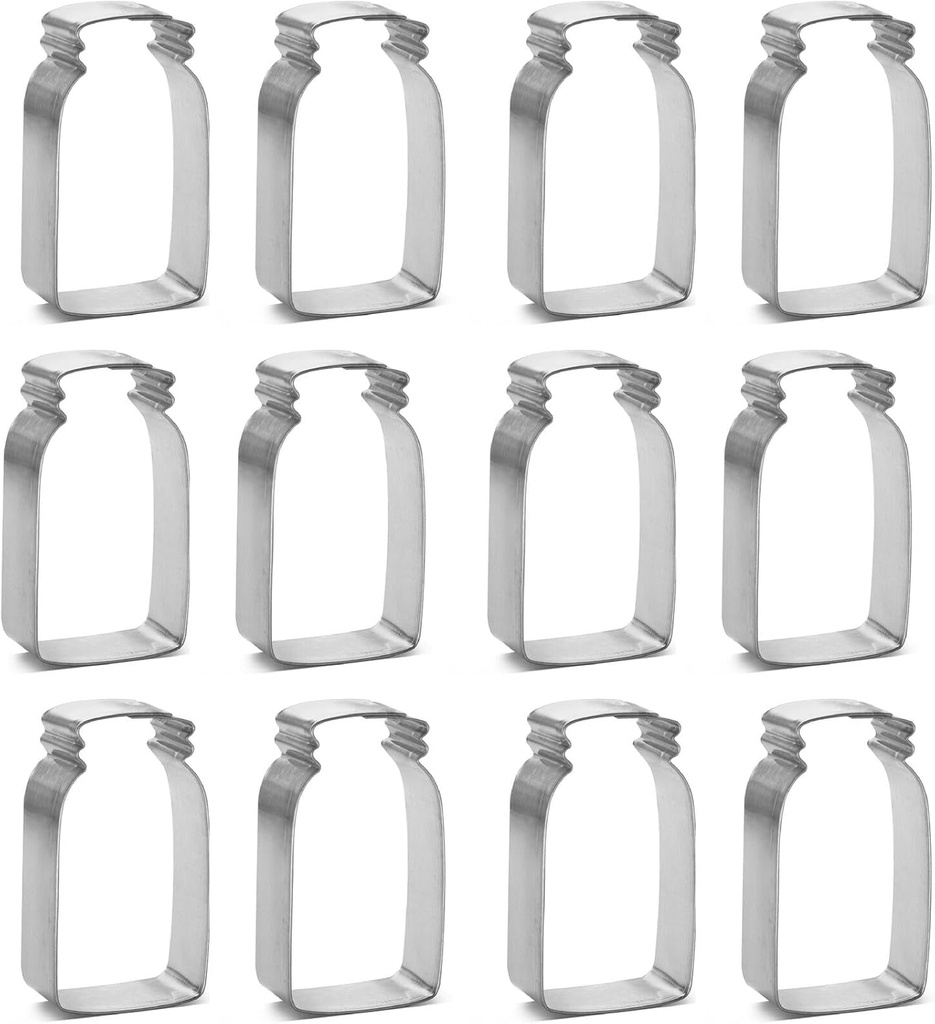 For 1 Dozen 12 Mason Jar Cookie Cutter Wedding Party Favors Metal Farmers Marke
