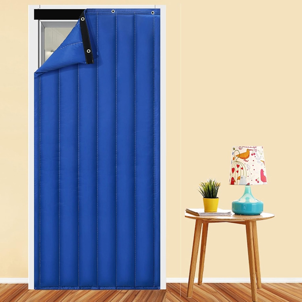 SYTH Thermal Insulated Door Curtain,Household Soundproof Thicken Front Door Curtain,Noise Reducing Blackout Panel Drapes,Windproof Waterproof for Air Conditioner Heater Room/Kitchen