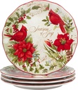 Certified International Winter's Medley 11" Dinner Plates, Set of 4, Multicolor, Large