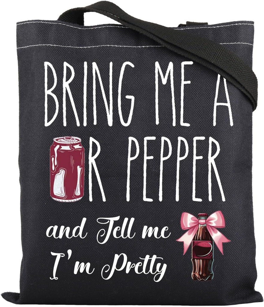 ZJXHPO Soda Addict Reusable Grocery Shopping Bag - Vodka Drinker Shoulder Tote - Drinking Lover Gift (BL Pretty Tote)