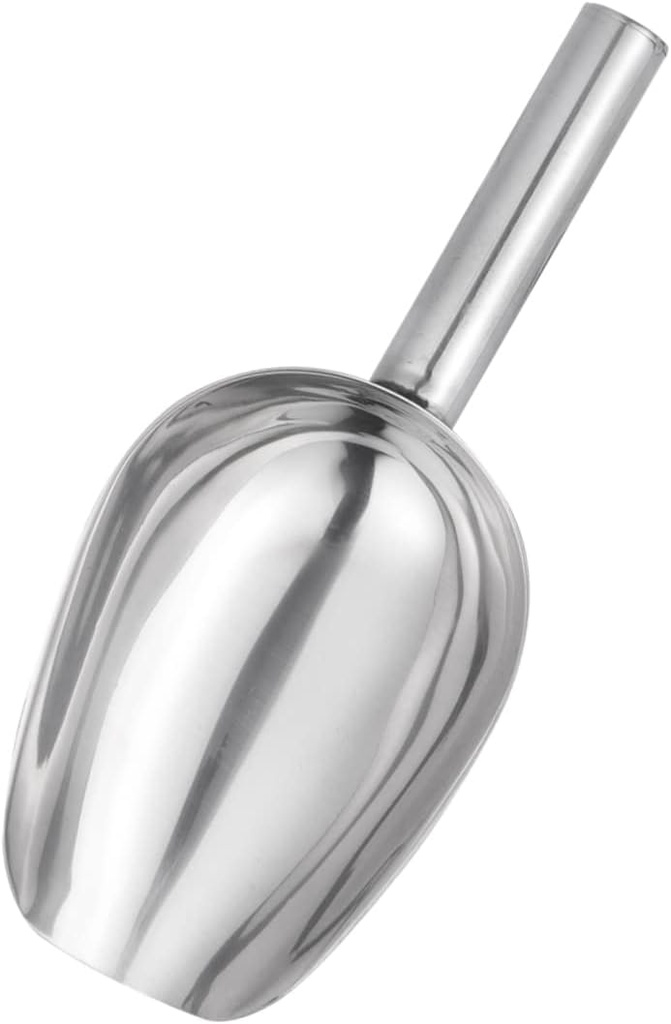 STOBAZA Stainless Steel Ice Scoop for Ice Cubes Candy and Nuts Shovel with Thickened Design for Easy Serving Kitchen and Baking Scenarios