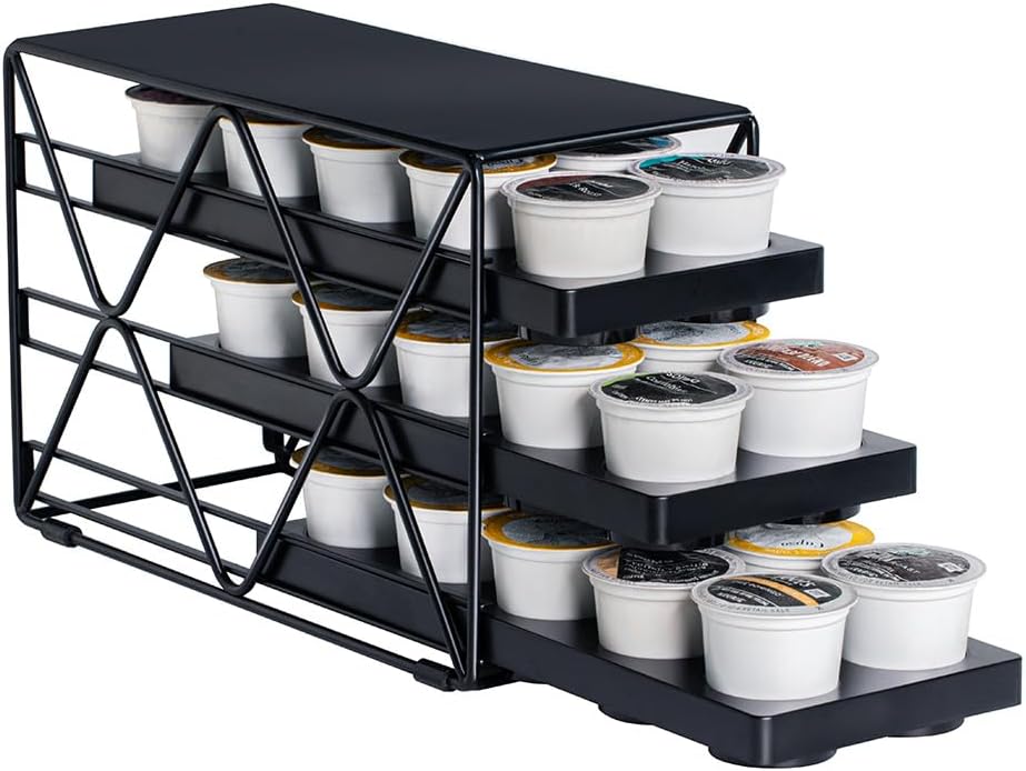 3 Tier Coffee Pod Holder for KCup Organizer Save Space Countertop Kitchen(30 Pods )